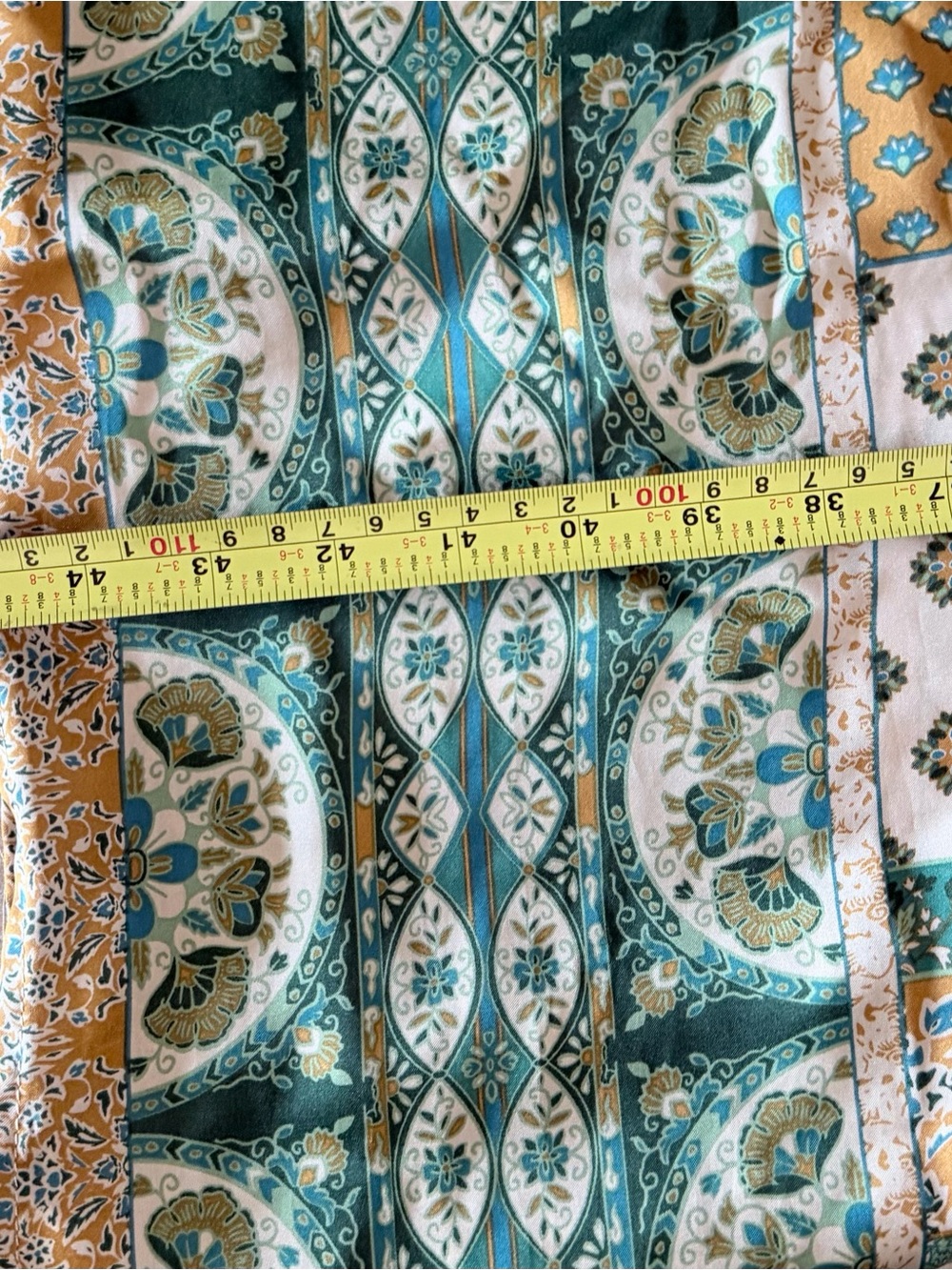 Vici Teal & Gold Striped Hobo Satin Jumpsuit - Picture 5 of 9